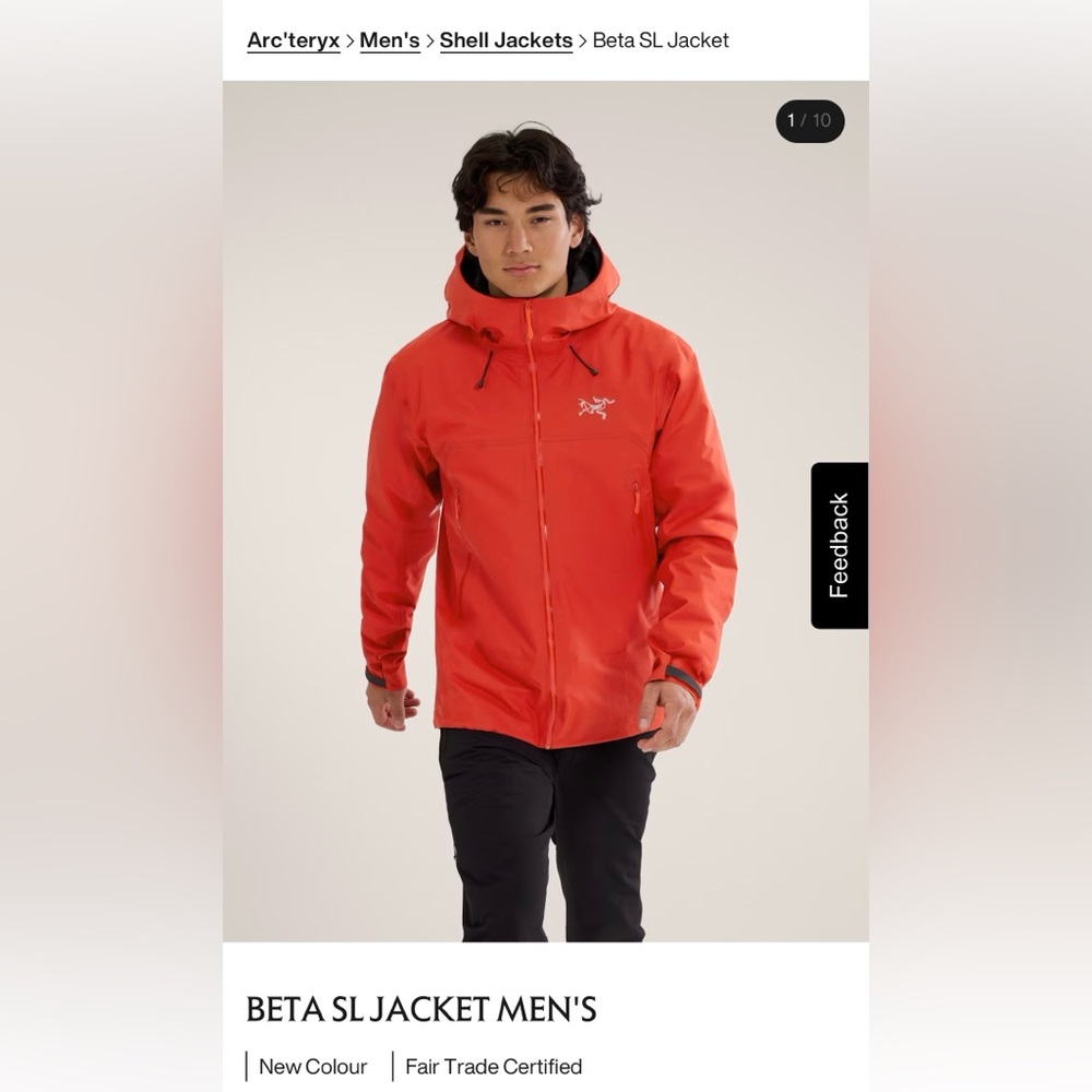 100% Authentic BNWT ARC’TERYX Men’s Beta SL Jacket M NEW COLOR Dynasty In Stores